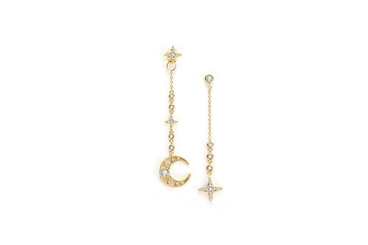 Cluster Starry Night Long Earrings
