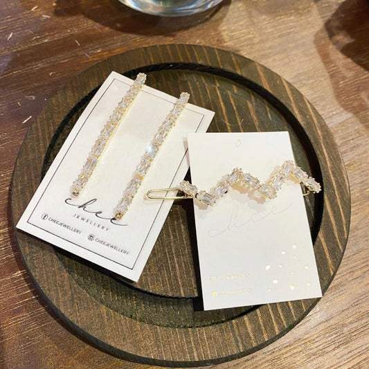 Emerald Shape "I" Hair Clip